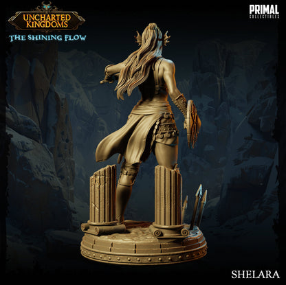Fighter Shelara | Uncharted Kingdoms | TTRPG D&D Miniature | Primal Collectibles