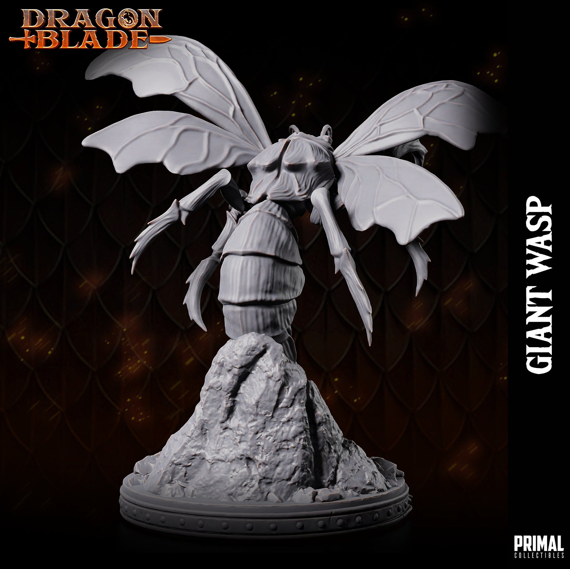 Giant Wasp | Tabletop Scale | TTRPG D&D Miniature | Primal Collectibles