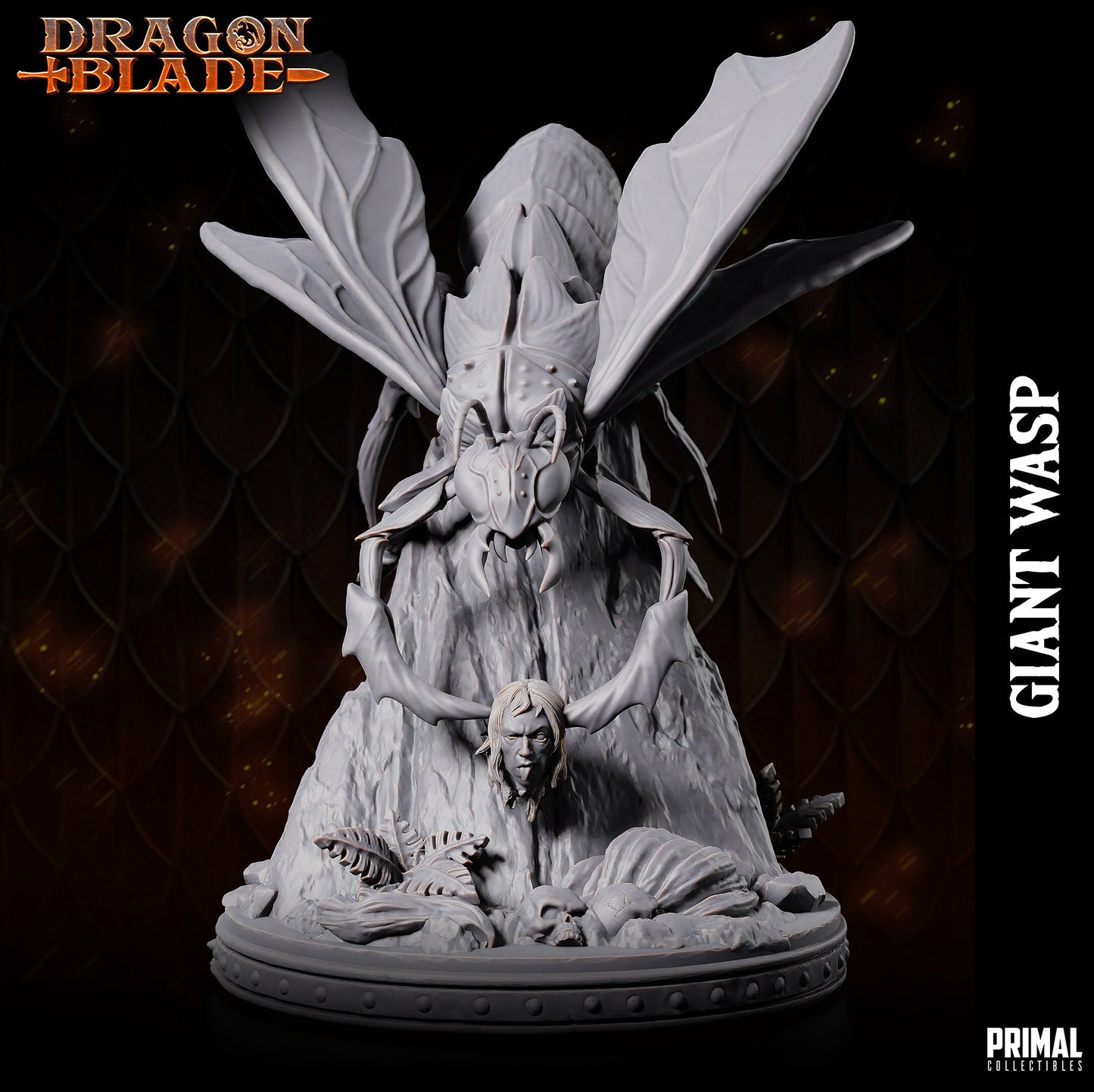 Giant Wasp | Tabletop Scale | TTRPG D&D Miniature | Primal Collectibles