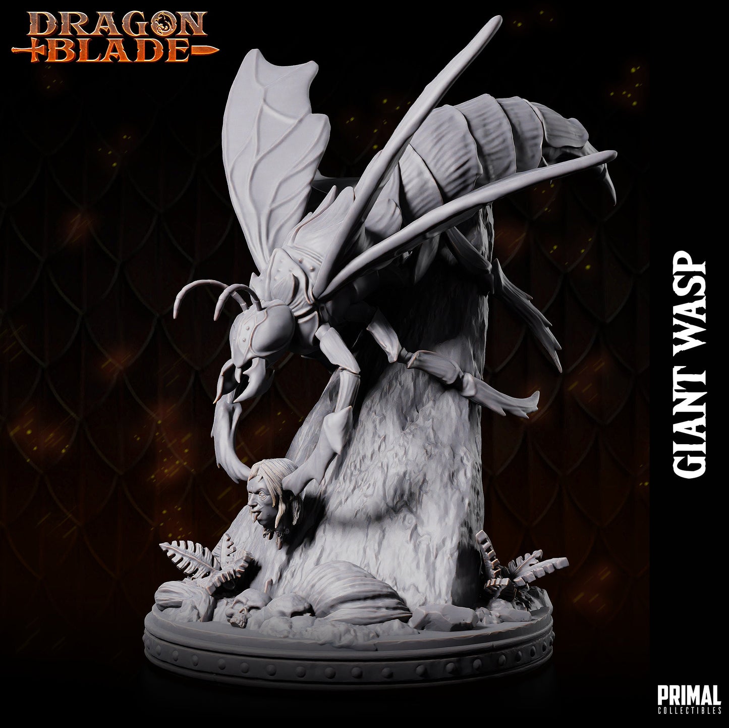 Giant Wasp | Tabletop Scale | TTRPG D&D Miniature | Primal Collectibles