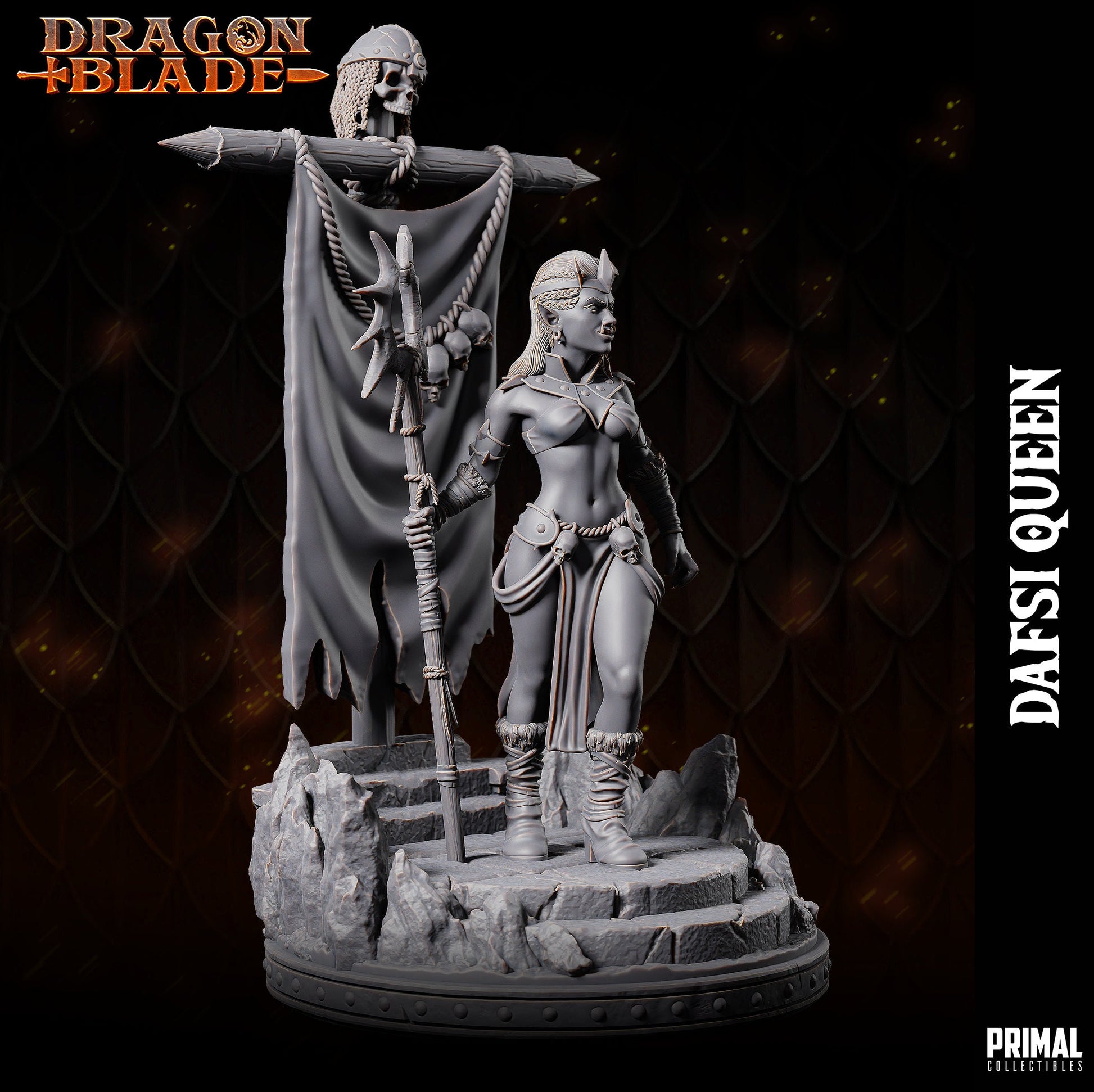 Goblin Queen Dafsi | Tabletop Scale | TTRPG D&D Miniature | Primal Collectibles