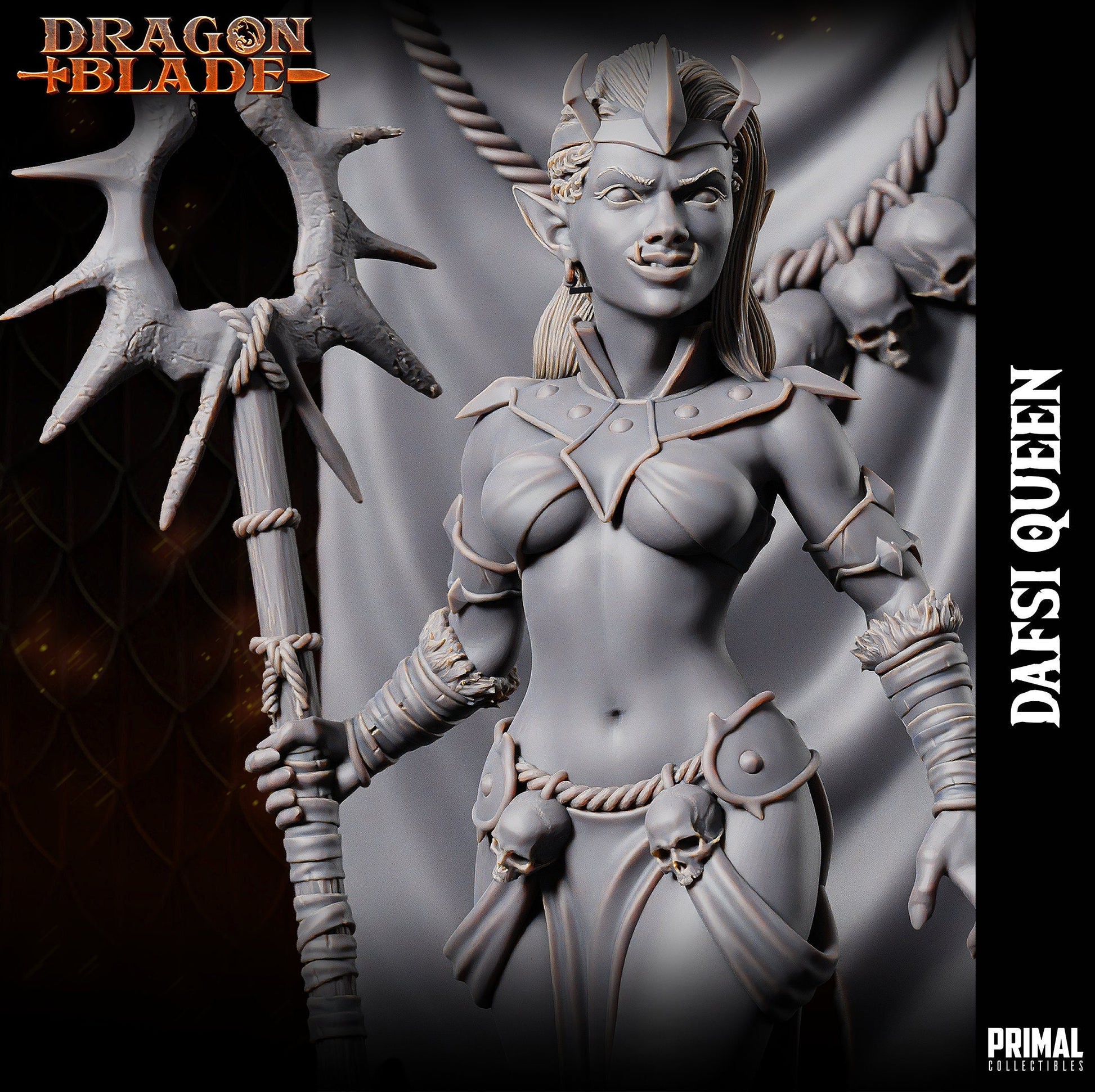 Goblin Queen Dafsi | Tabletop Scale | TTRPG D&D Miniature | Primal Collectibles