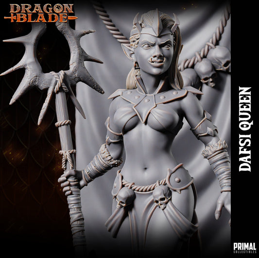 Goblin Queen Dafsi | Tabletop Scale | TTRPG D&D Miniature | Primal Collectibles