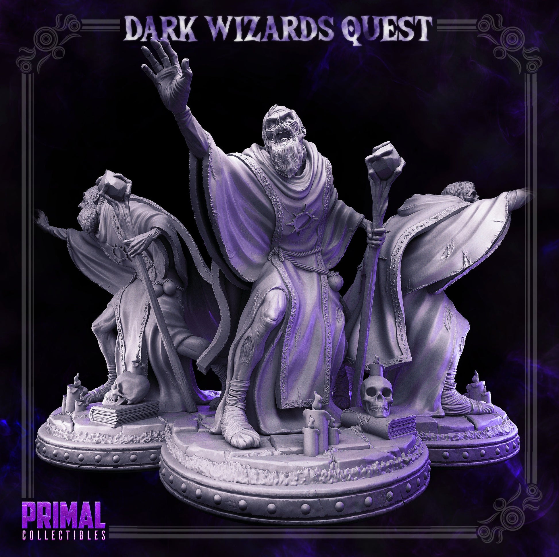 Gorgun Zombie Wizard | Tabletop Scale | TTRPG D&D Miniature | Primal Collectibles