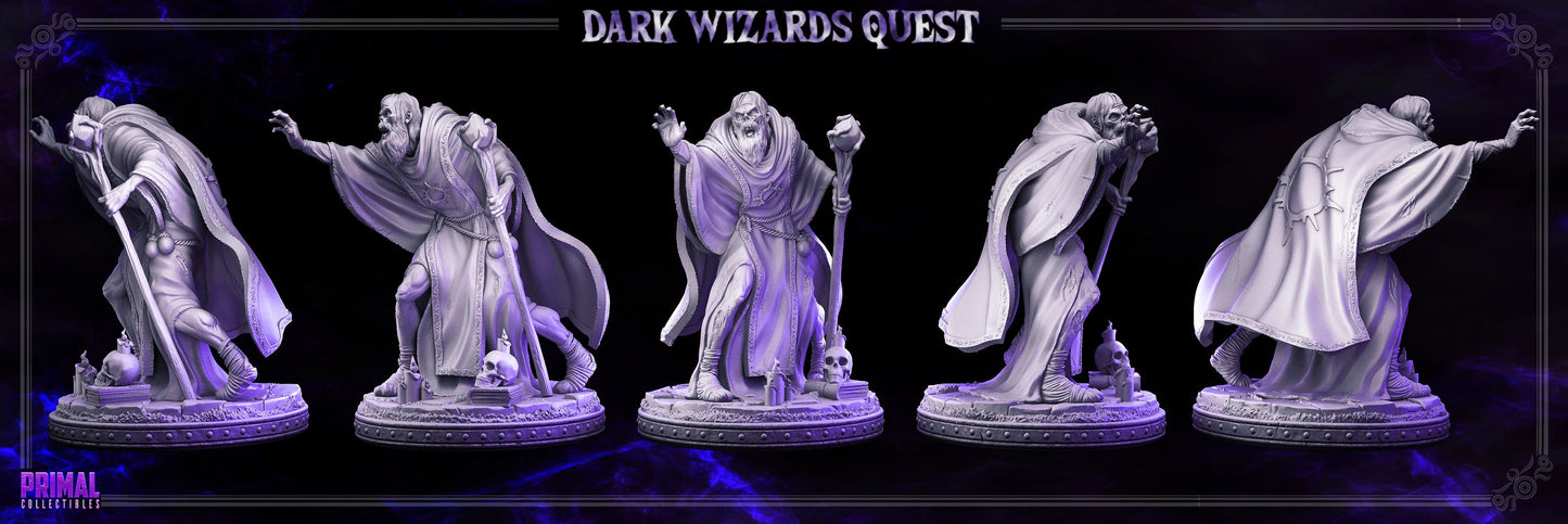 Gorgun Zombie Wizard | Tabletop Scale | TTRPG D&D Miniature | Primal Collectibles