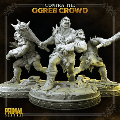 Ogre Warrior Grozrog | Contra the Ogres Crowd | TTRPG D&D Miniature | Primal Collectibles