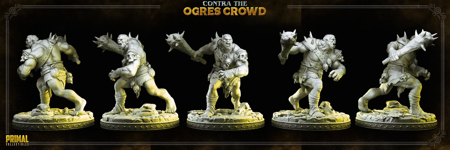 Ogre Warrior Grozrog | Tabletop Scale | TTRPG D&D Miniature | Primal Collectibles