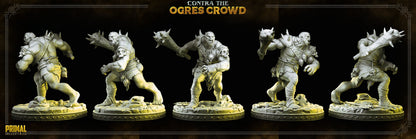 Ogre Warrior Grozrog | Contra the Ogres Crowd | TTRPG D&D Miniature | Primal Collectibles