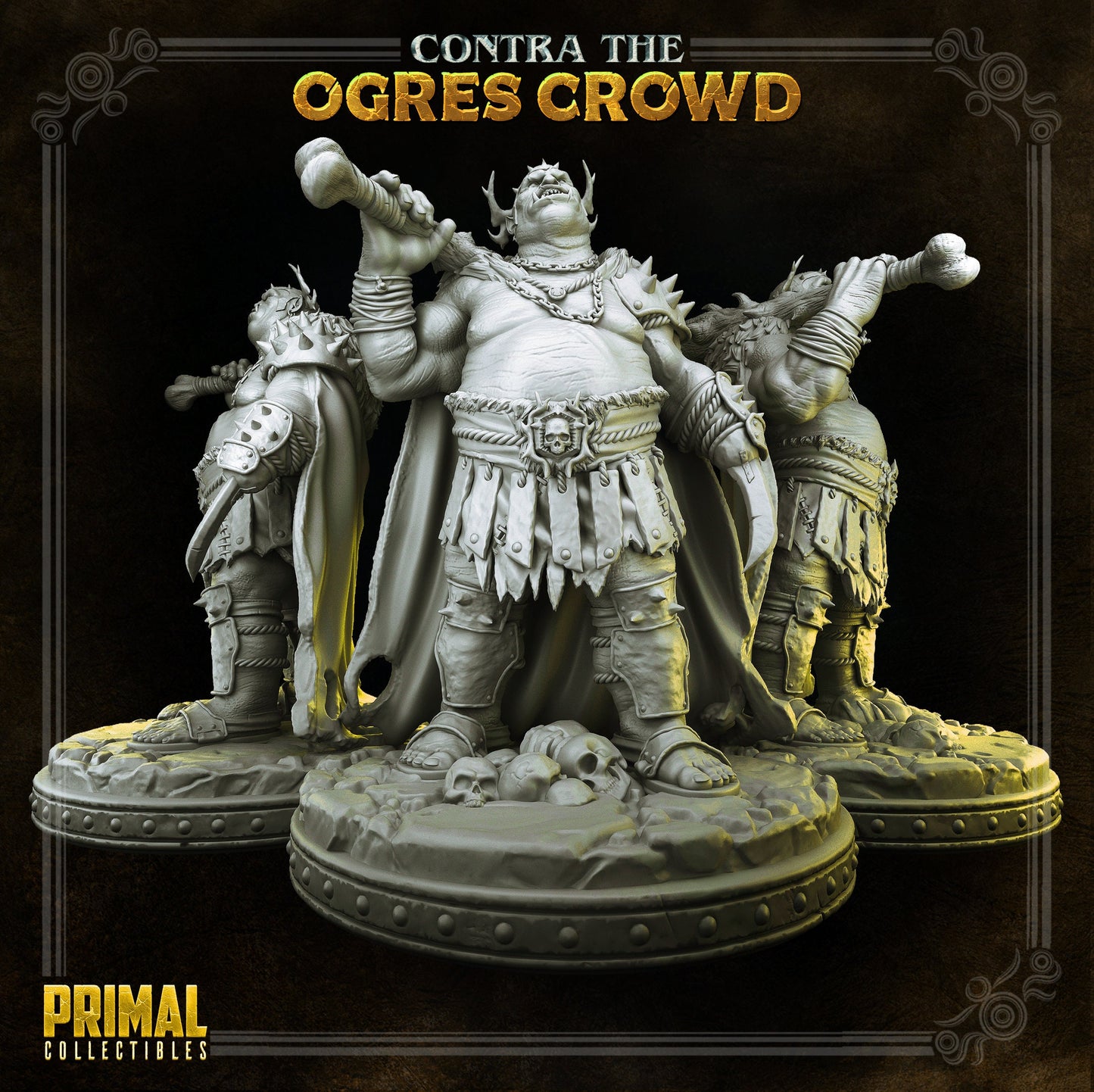 Ogre Lord Gundahar | Tabletop Scale | TTRPG D&D Miniature | Primal Collectibles