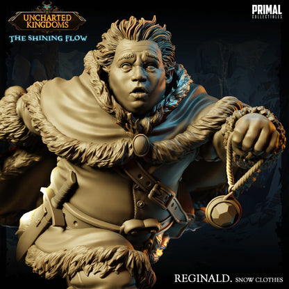 Halfling Rogue Reginald Snow Clothes | Uncharted Kingdoms | TTRPG D&D Miniature | Primal Collectibles
