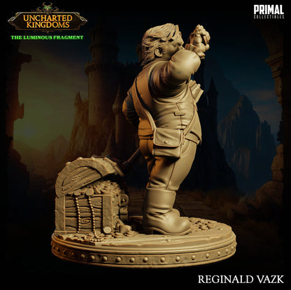 Halfling Rogue Reginald Vazk | Uncharted Kingdoms | TTRPG D&D Miniature | Primal Collectibles