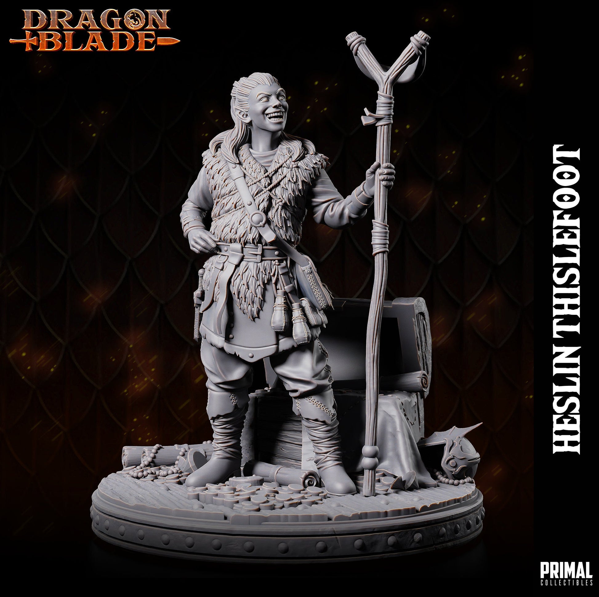 Heslin Thistlefoot | Tabletop Scale | TTRPG D&D Miniature | Primal Collectibles