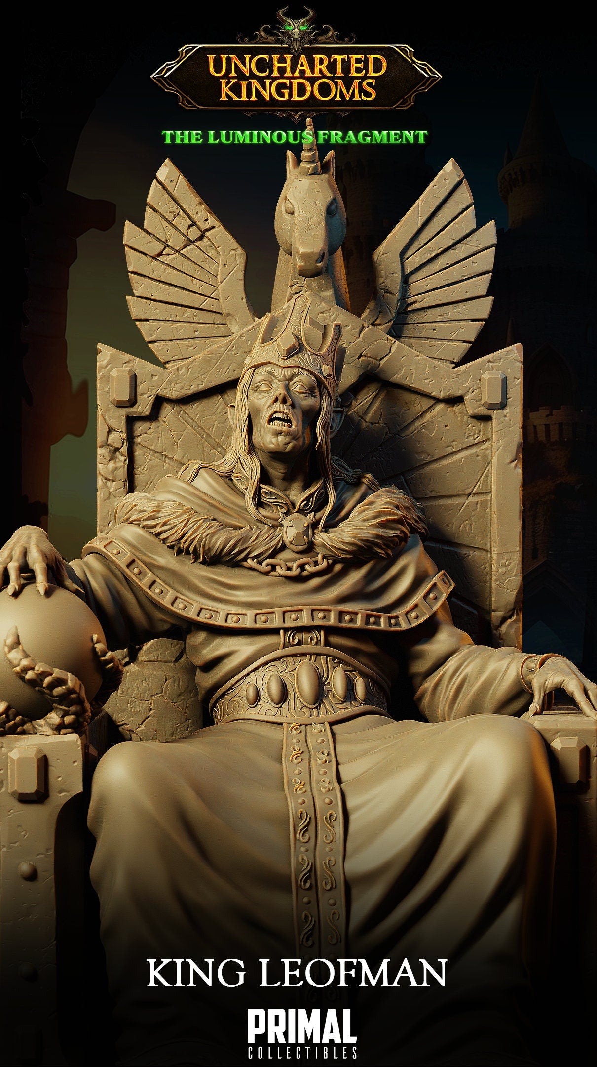 King Noble Wizard Leofman | Tabletop Scale | TTRPG D&D Miniature | Primal Collectibles