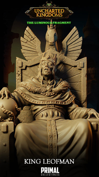 King Noble Wizard Leofman | Uncharted Kingdoms | TTRPG D&D Miniature | Primal Collectibles