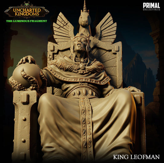 King Noble Wizard Leofman | Tabletop Scale | TTRPG D&D Miniature | Primal Collectibles