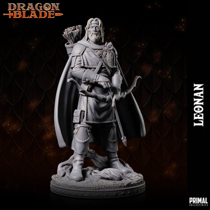 Leonan Half Elf | Dragonblade | TTRPG D&D Miniature | Primal Collectibles