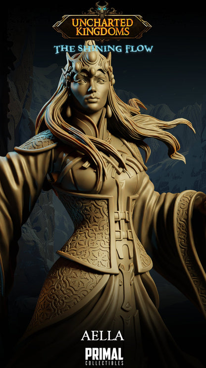 Mage Queen Aella | Uncharted Kingdoms | TTRPG D&D Miniature | Primal Collectibles