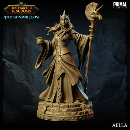Mage Queen Aella | Uncharted Kingdoms | TTRPG D&D Miniature | Primal Collectibles