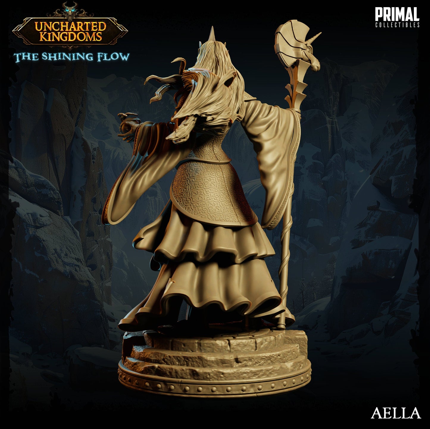 Mage Queen Aella | Tabletop Scale | TTRPG D&D Miniature | Primal Collectibles