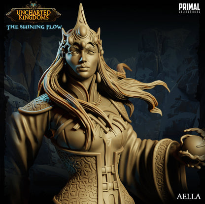 Mage Queen Aella | Uncharted Kingdoms | TTRPG D&D Miniature | Primal Collectibles