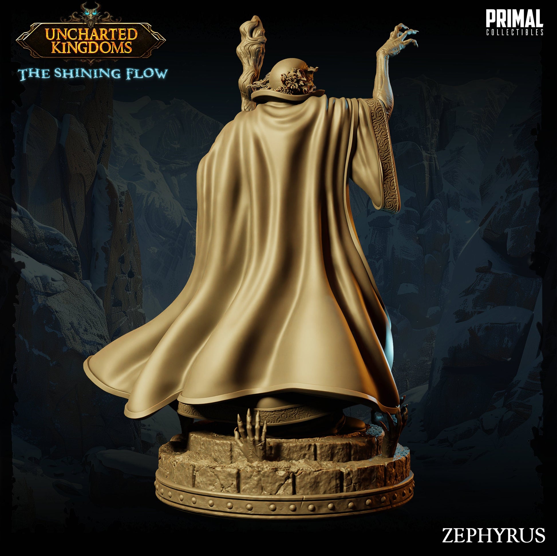 Mage Zephyrus | Tabletop Scale | TTRPG D&D Miniature | Primal Collectibles