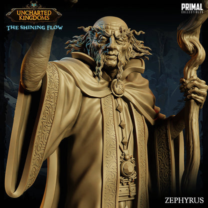 Mage Zephyrus | Uncharted Kingdoms | TTRPG D&D Miniature | Primal Collectibles