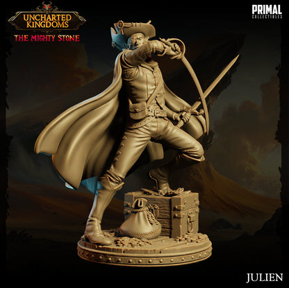 Mercenary Julien | Uncharted Kingdoms | TTRPG D&D Miniature | Primal Collectibles