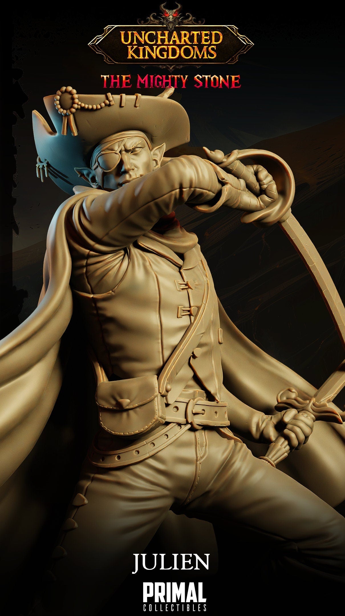 Mercenary Julien | Tabletop Scale | TTRPG D&D Miniature | Primal Collectibles