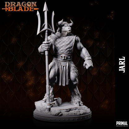 Minotaur Jarl Trident | Dragonblade | TTRPG D&D Miniature | Primal Collectibles