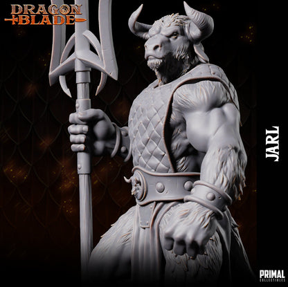 Minotaur Jarl Trident | Dragonblade | TTRPG D&D Miniature | Primal Collectibles