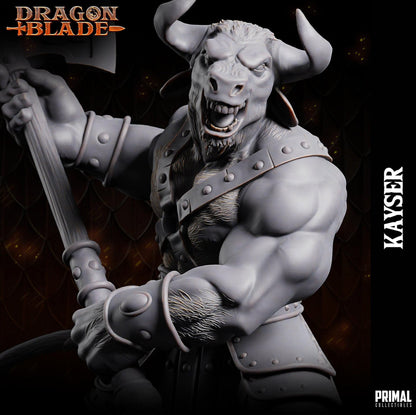 Minotaur Kayser Axe | Dragonblade | TTRPG D&D Miniature | Primal Collectibles