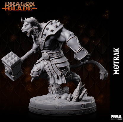 Minotaur Motrak Hammer | Dragonblade | TTRPG D&D Miniature | Primal Collectibles