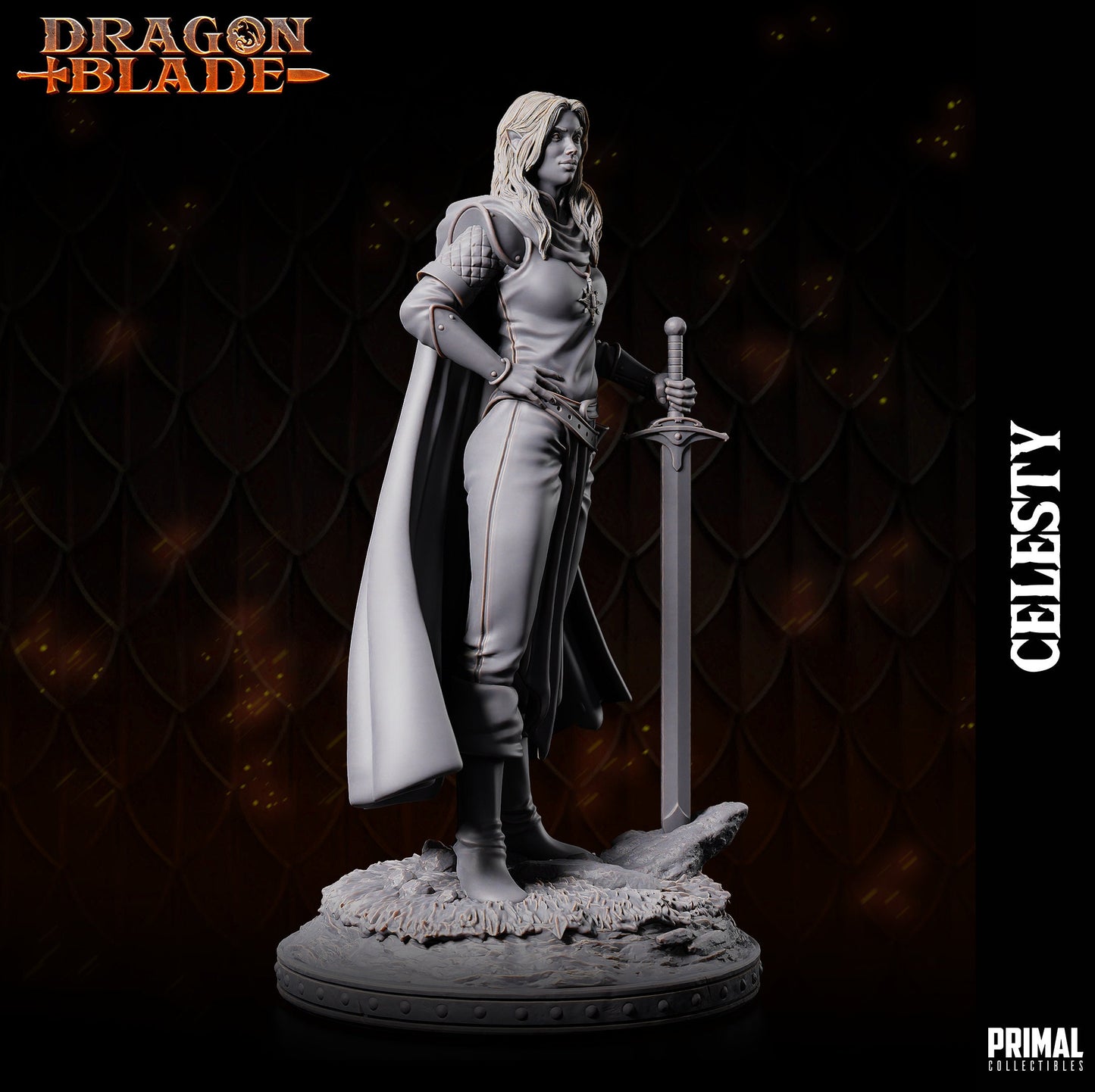 Noble Celesty Sunwindy | Tabletop Scale | TTRPG D&D Miniature | Primal Collectibles