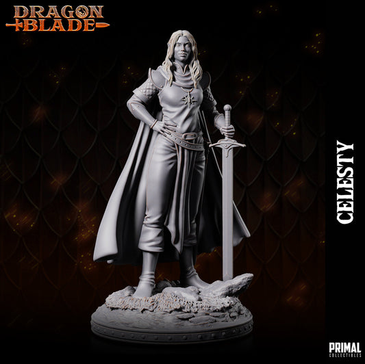 Noble Celesty Sunwindy | Tabletop Scale | TTRPG D&D Miniature | Primal Collectibles