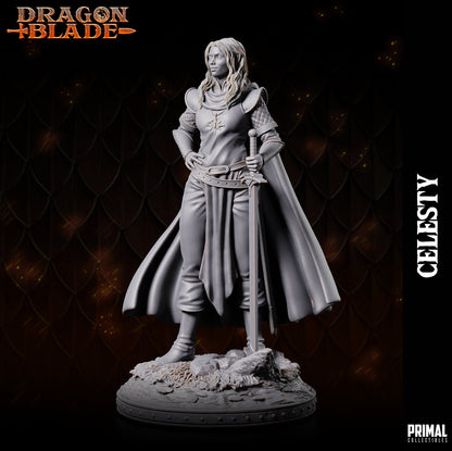 Noble Celesty Sunwindy | Dragonblade | TTRPG D&D Miniature | Primal Collectibles