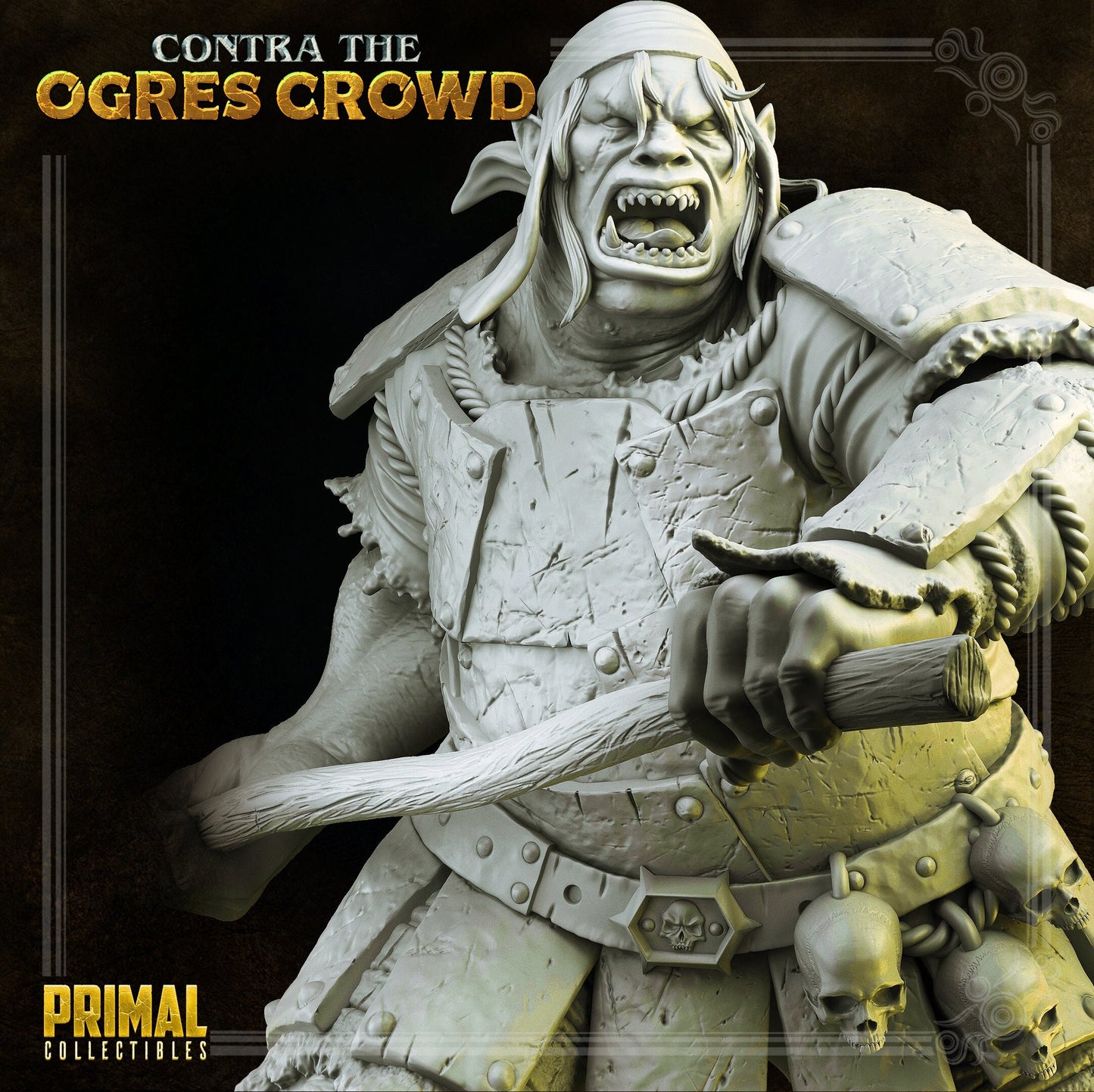 Ogre Champion Ulbrok | Tabletop Scale | TTRPG D&D Miniature | Primal Collectibles