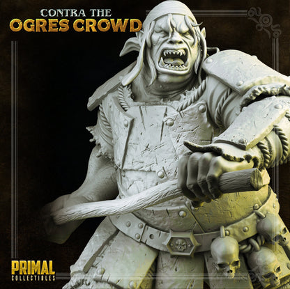 Ogre Champion Ulbrok | Contra the Ogres Crowd | TTRPG D&D Miniature | Primal Collectibles