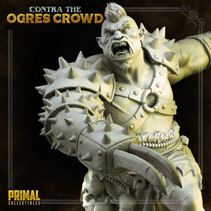 Ogre Chieftain Thurok | Contra the Ogres Crowd | TTRPG D&D Miniature | Primal Collectibles