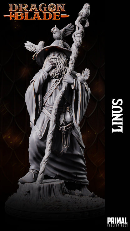 Old Wizard Linus | Dragonblade | TTRPG D&D Miniature | Primal Collectibles