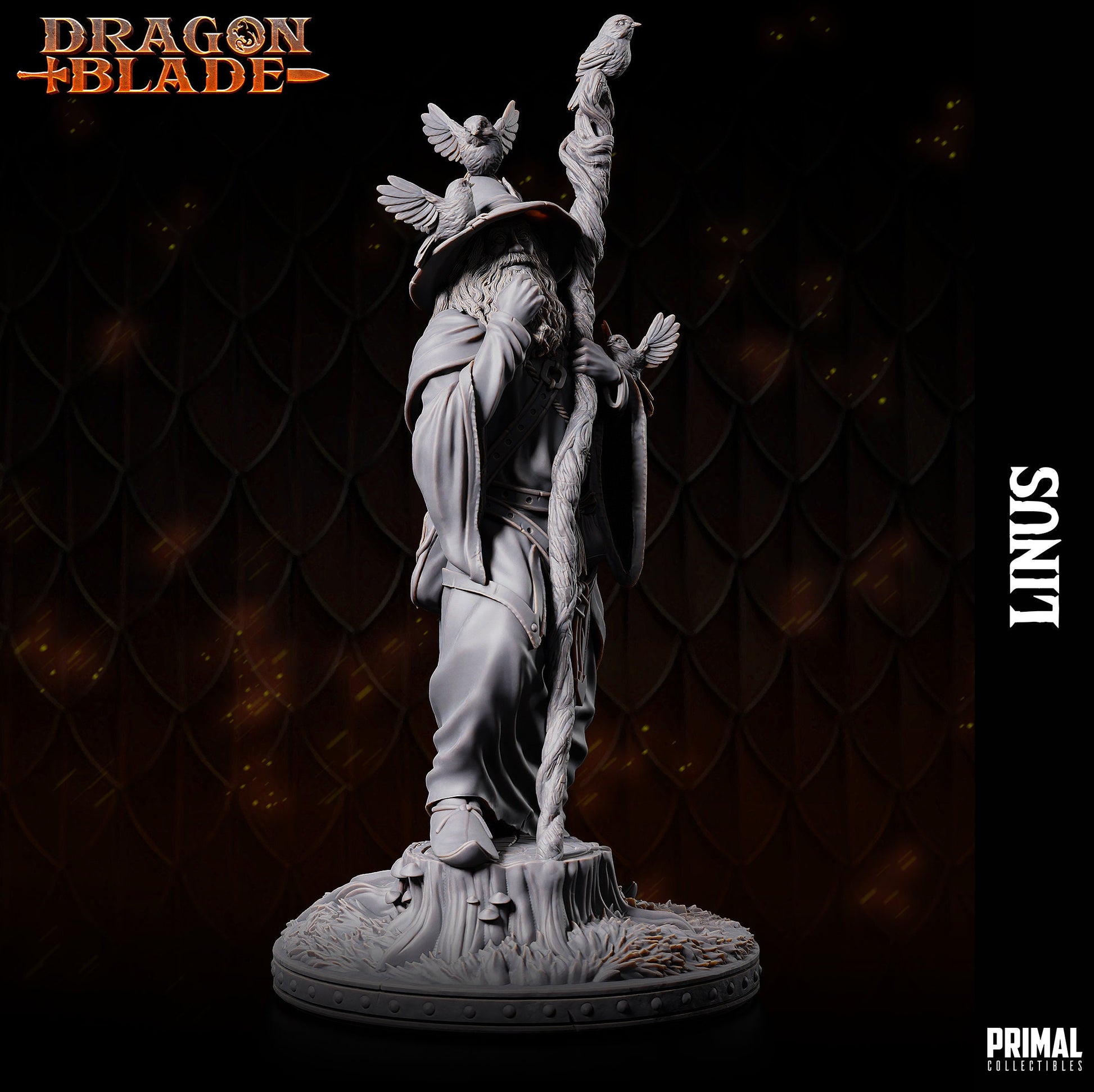 Old Wizard Linus | Tabletop Scale | TTRPG D&D Miniature | Primal Collectibles