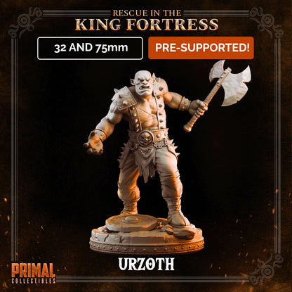 Orc Minion Urzoth | Rescue in the Kings Fortress| TTRPG D&D Miniature | Primal Collectibles
