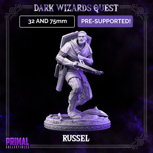 Russel Crossbowman Mercenary | Tabletop Scale | TTRPG D&D Miniature | Primal Collectibles