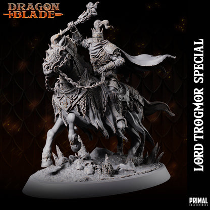 Trogmor on Horse | Dragonblade | TTRPG D&D Miniature | Primal Collectibles