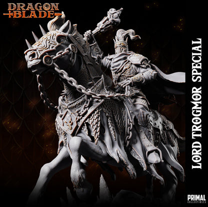 Trogmor on Horse | Dragonblade | TTRPG D&D Miniature | Primal Collectibles