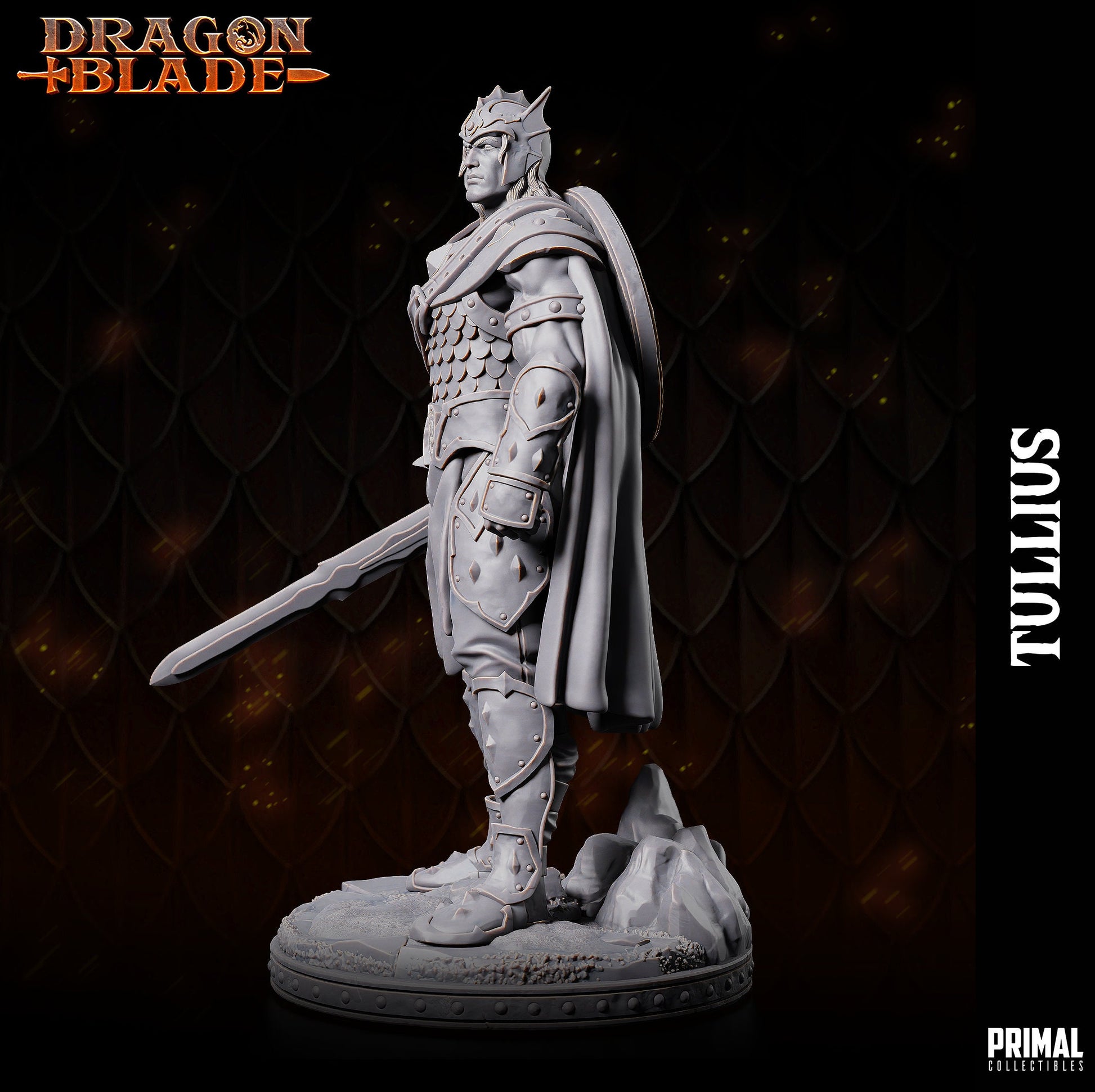 Tullius Warrior | Tabletop Scale | TTRPG D&D Miniature | Primal Collectibles