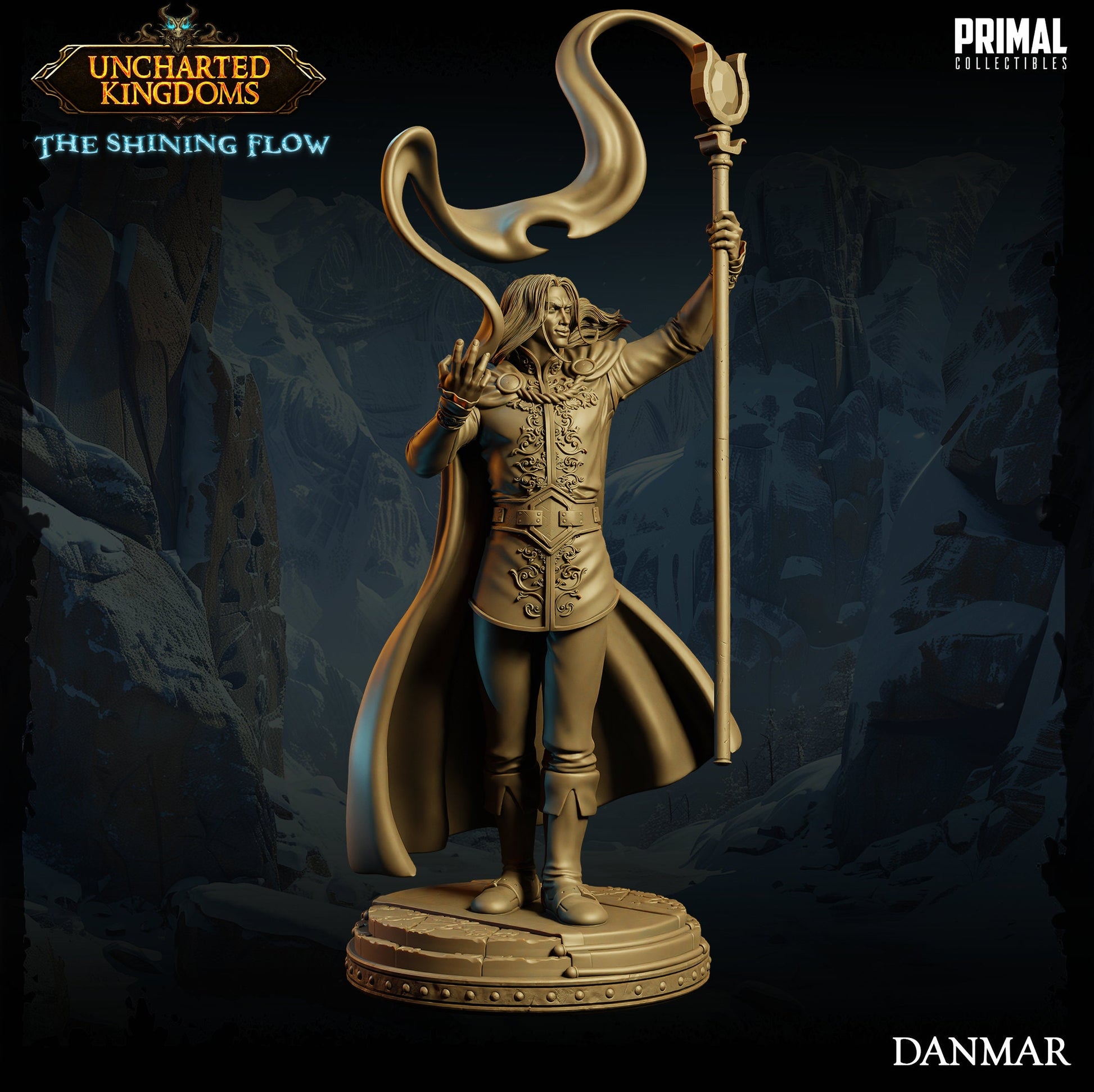 Wizard Danmar | Tabletop Scale | TTRPG D&D Miniature | Primal Collectibles