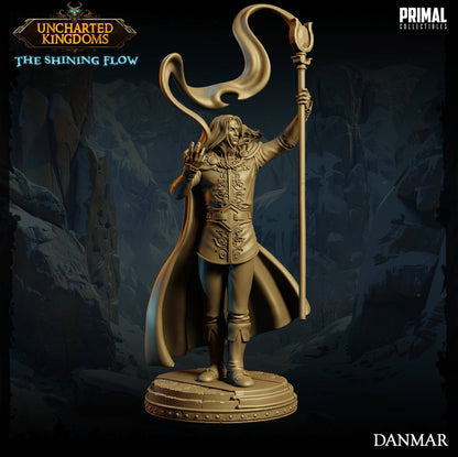 Wizard Danmar | Uncharted Kingdoms | TTRPG D&D Miniature | Primal Collectibles