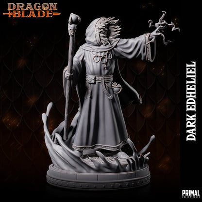 Wizard Dark Edheliel | Dragonblade | TTRPG D&D Miniature | Primal Collectibles