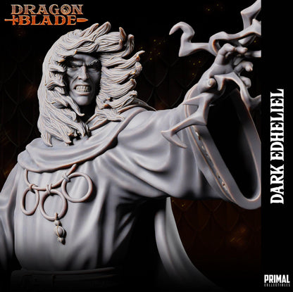 Wizard Dark Edheliel | Dragonblade | TTRPG D&D Miniature | Primal Collectibles