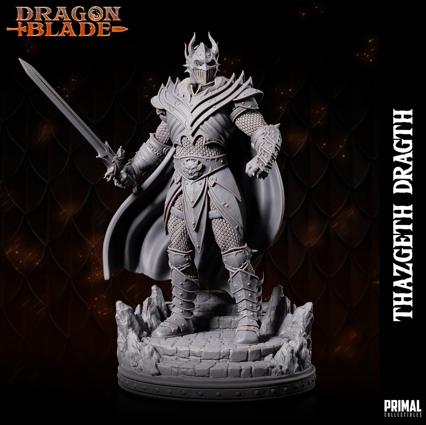 Wizard Fighter Thazgeth Dragth | Tabletop Scale | TTRPG D&D Miniature | Primal Collectibles